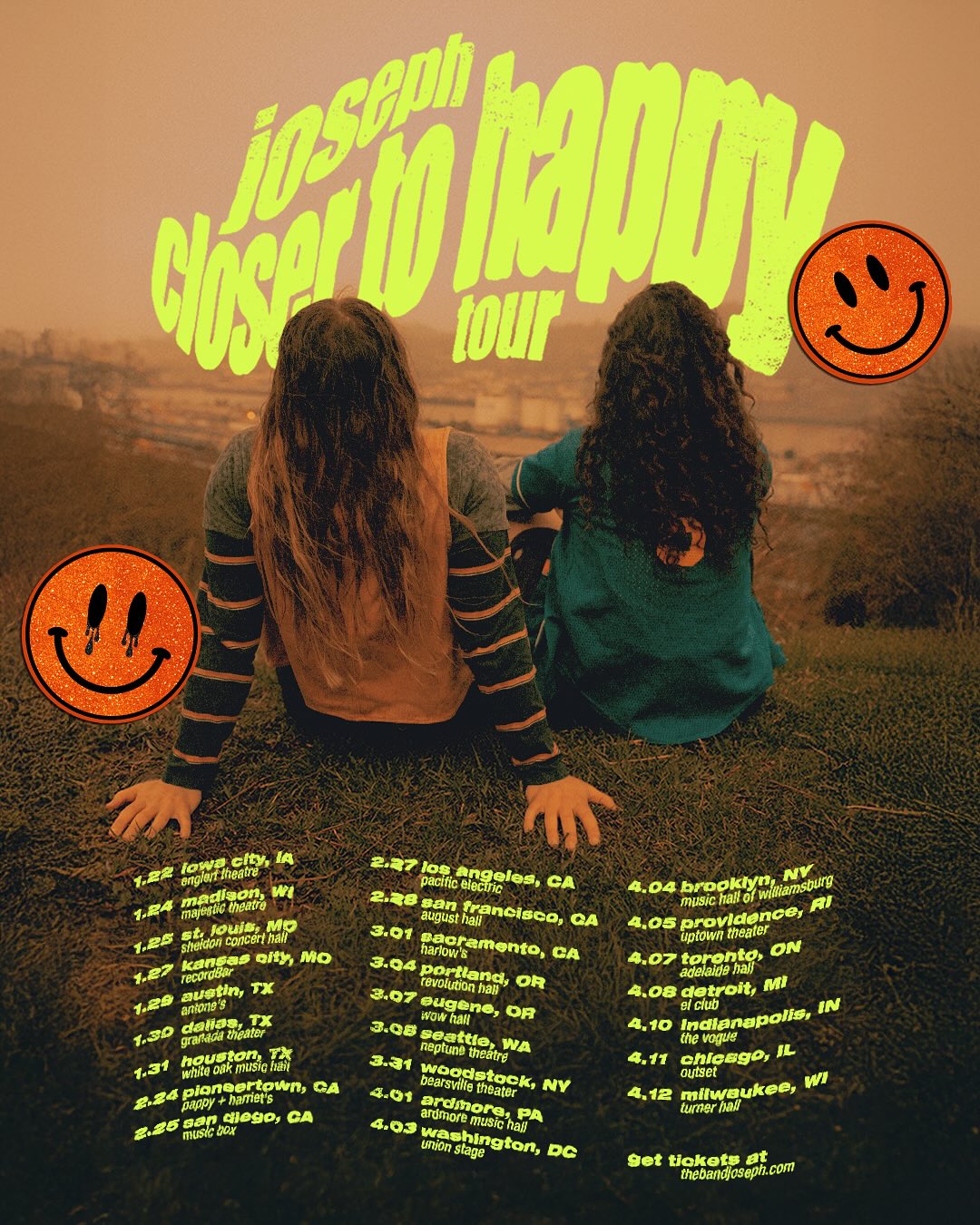 JOSEPH Closer To Happy Tour Tour Poster 2026